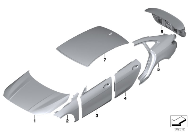 2020 BMW 228i xDrive Gran Coupe TRUNK LID Diagram for 41009462996