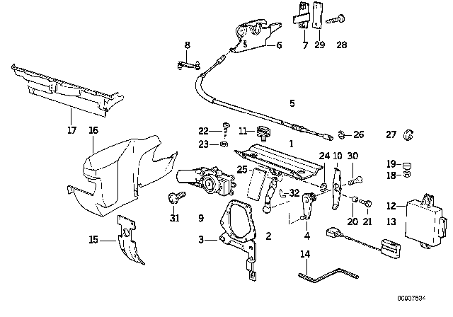 1987 BMW 325i  Countersunk Screw Diagram for 07119900823