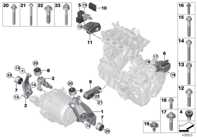 2019 BMW i8  Hex Bolt Diagram for 07119905606