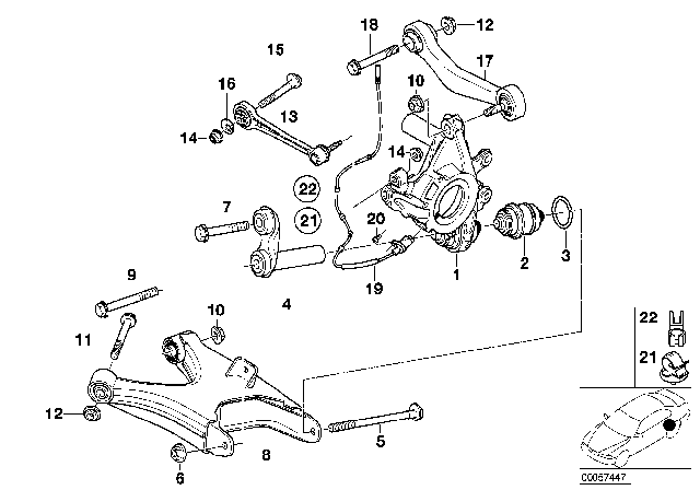 2003 BMW Alpina V8 Roadster  Collar Screw Diagram for 33321096593