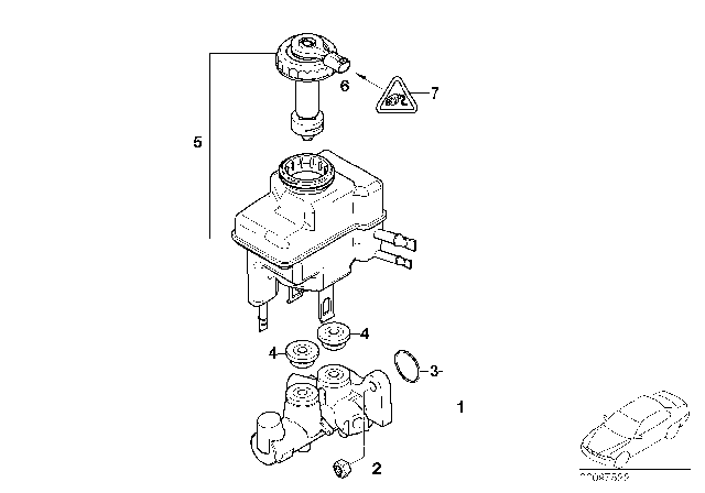 2007 BMW Alpina B7  Brake Master Cylinder Diagram for 34336785926