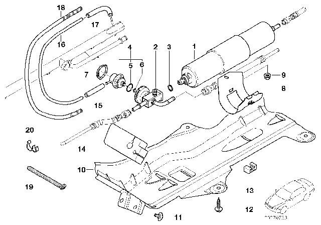 2004 BMW M3  Hose Diagram for 11727837591