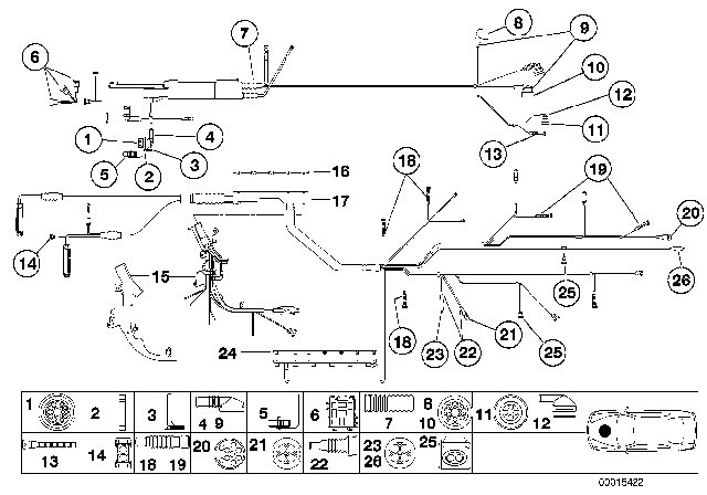 1999 BMW Z3  Relay Receptacle, Black White Diagram for 61131389113