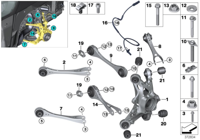 2015 BMW i8  Securing Bolt Diagram for 33326864230