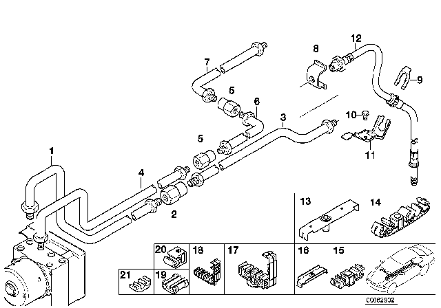 2003 BMW 330xi  Pipe Diagram for 34326766825