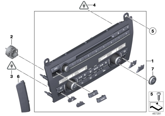 2013 BMW 550i GT xDrive  Repair Kit, Rotary Actuator Diagram for 61319393931