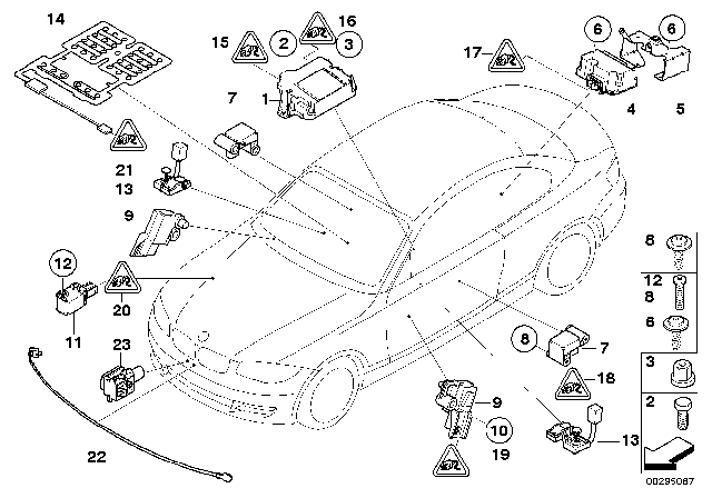 2008 BMW 128i Holder, Roll-Over Controller Diagram for 65776987967