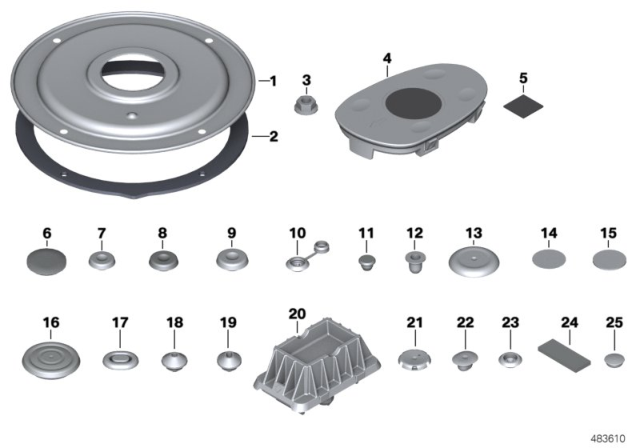 2018 BMW X5 M  Hex Nut Diagram for 07119904022
