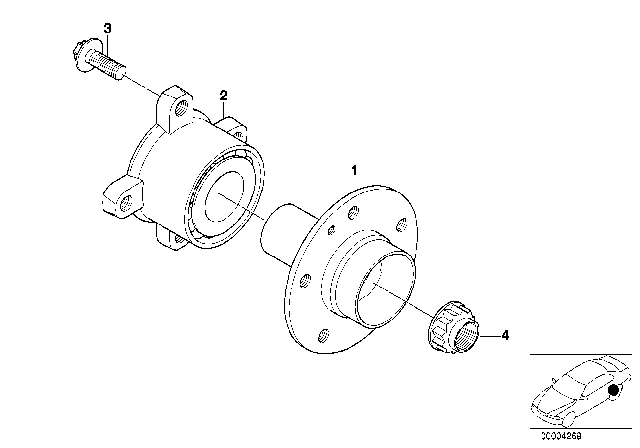 2003 BMW X5 Angular-Contact Ball Bearing Unit Diagram for 33411095238