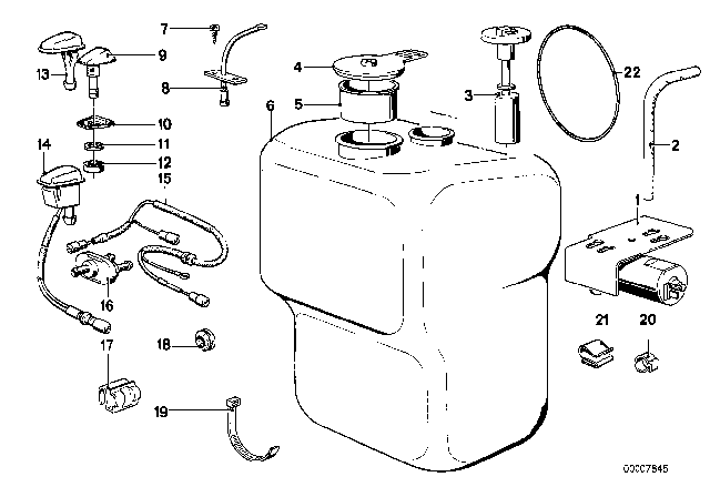 1984 BMW 633CSi  Levelling Switch Diagram for 61311366860