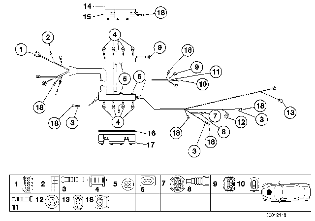 1999 BMW 540i Socket Housing Diagram for 61138352552