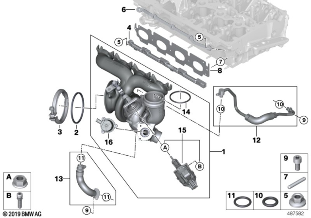 2020 BMW X1  BLOW-OFF VALVE Diagram for 11658691854