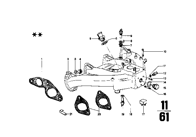 1973 BMW 2002  Connector Diagram for 11120543338