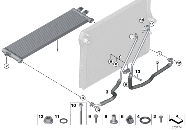 2020 BMW M2 Spacer Pin Diagram for 17127848317