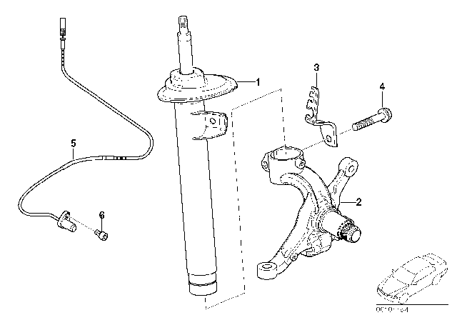 2007 BMW Z4 Front Left Spring Strut Diagram for 31316785987