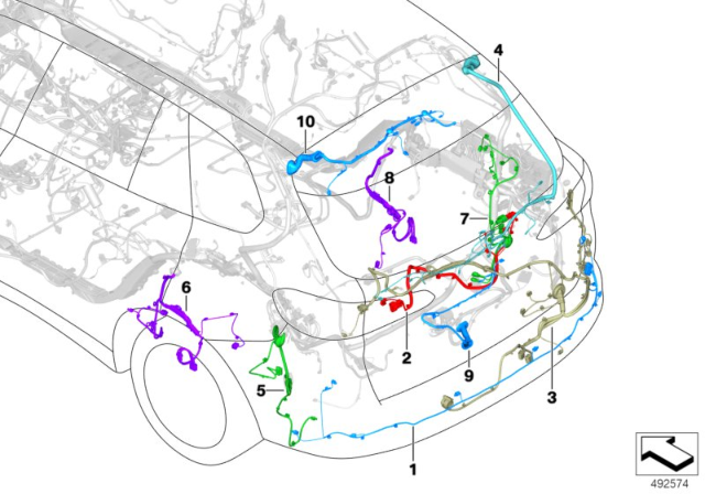2019 BMW X7  REAR REPAIR WIRING SET Diagram for 61125A04473