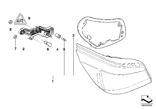2006 BMW M5 Left Bulb Carrier For White Turn Indicator Diagram for 63217361881