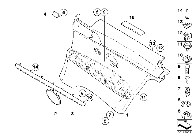 2011 BMW M3  Trim, Belt Handover, Left Diagram for 51438037743