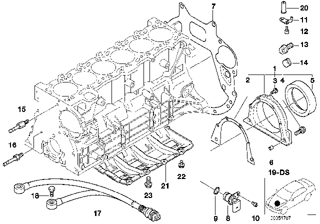 1998 BMW 528i  Oil Deflector Diagram for 11137502668