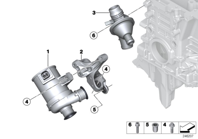 2014 BMW X1  Thermostat Diagram for 11538635689