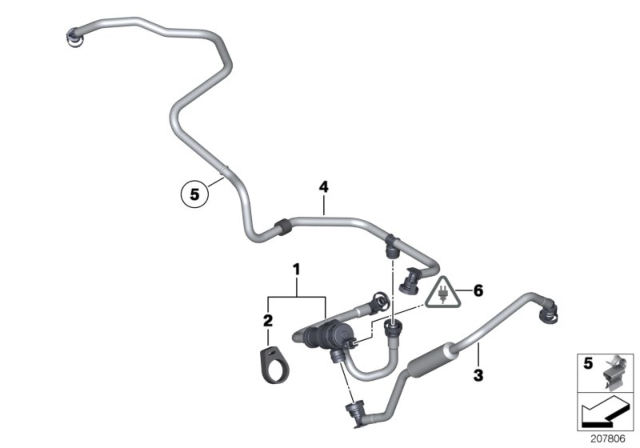 2012 BMW X3  Sucking Jet Pump With Lines Diagram for 13907601507