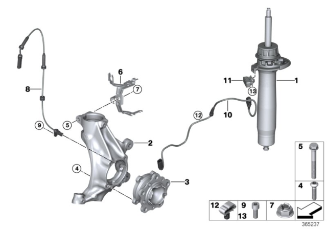 2016 BMW M4 Hexagon Screw With Flange Diagram for 07119904141