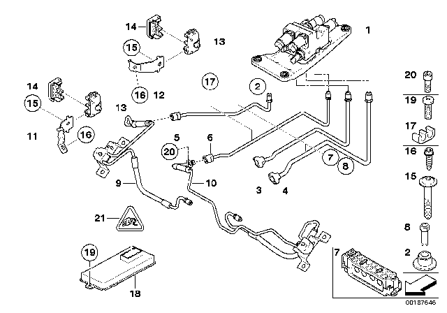 2013 BMW X6  Pressure Line, Motor Diagram for 37136783677