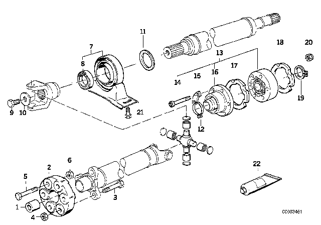 1995 BMW 540i  Centre Mount Diagram for 26121226657