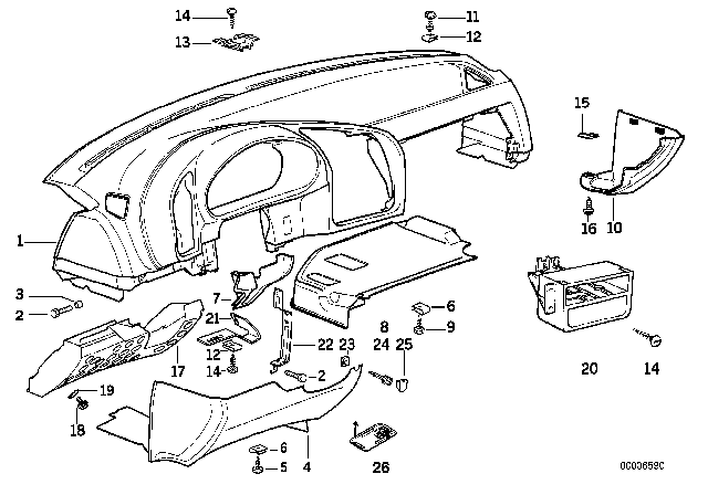 1993 BMW 320i  Screw, Self Tapping Diagram for 51419174273