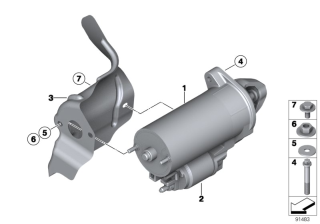 2007 BMW Alpina B7  Solenoid Switch Diagram for 12417501736