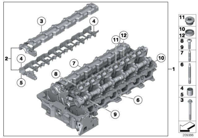 2017 BMW M4  Valve Gear Cylinder Head Diagram for 11127854005
