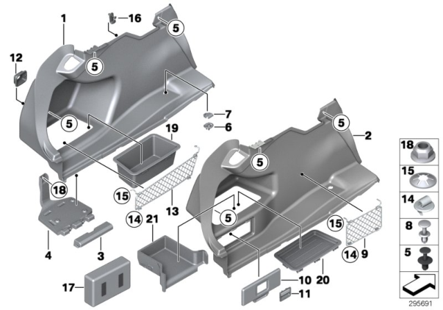 2016 BMW 330e Lashing Eye Diagram for 51477271174