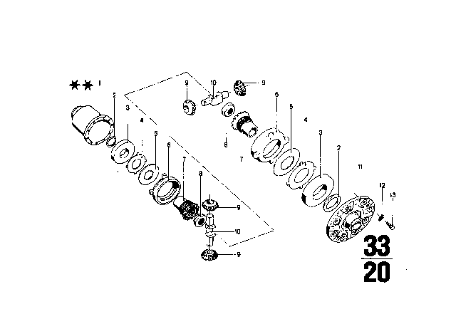 1970 BMW 2002  Inner Disc Diagram for 33141203806