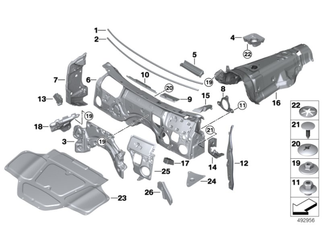 2020 BMW X3  SOUND INSULATION A-COLUMN, L Diagram for 51487398057