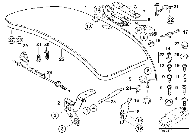 2000 BMW Z8  Expanding Rivet Diagram for 51160141100