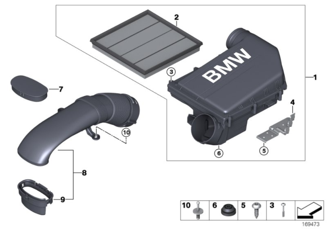 2019 BMW X6 Air Duct Diagram for 13717629283
