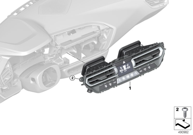 2020 BMW Z4  AUTOMATIC AIR CONDITIONING C Diagram for 64119855409