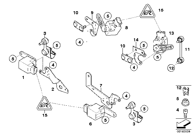 2004 BMW X5 Regulating Rod Diagram for 37146766799