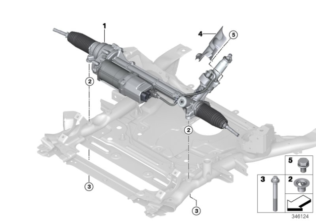2017 BMW X6  Exchange-Steering Box, Electric. Diagram for 32106889095