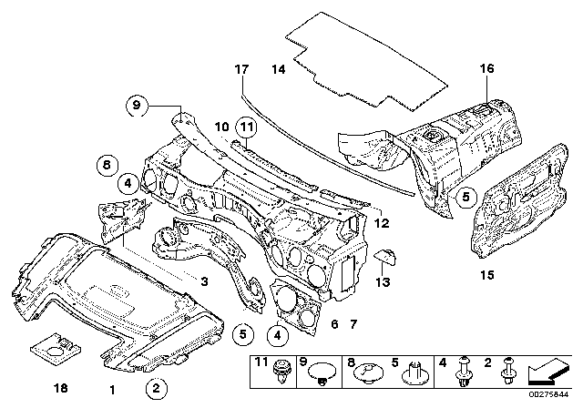 2012 BMW 328i  Expanding Rivet Diagram for 51717026395