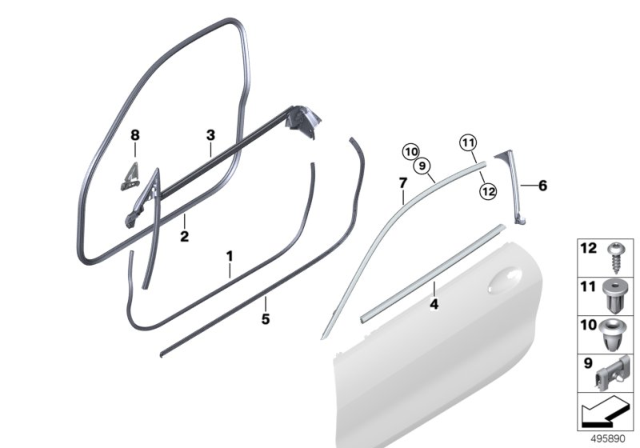 2020 BMW 840i  SEAL, B-PILLAR, LEFT Diagram for 51377424841