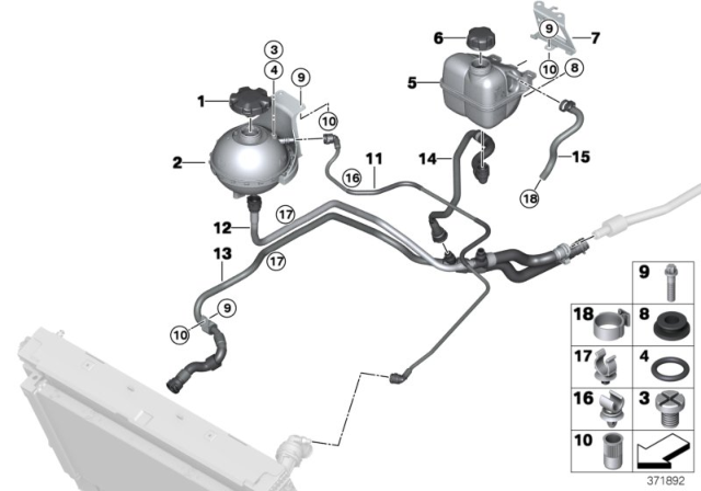 2020 BMW i8  Pipe, Expansion Tank-Radiator Diagram for 17127640830