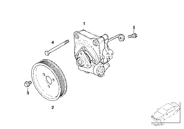 2001 BMW Z3 M  Exchange Power Steering Pump Diagram for 32412229679