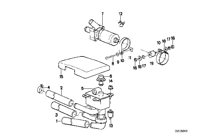 1991 BMW 750iL  Wedge Diagram for 64111378375
