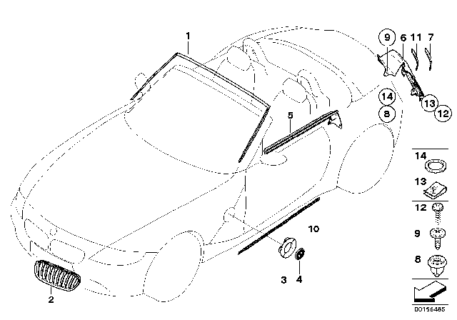 2003 BMW Z4 Adhesive Tape, Left Diagram for 51137126925