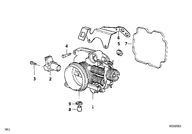 1995 BMW 740iL  Bracket For Accelerator Bowden Cable Diagram for 13541747097