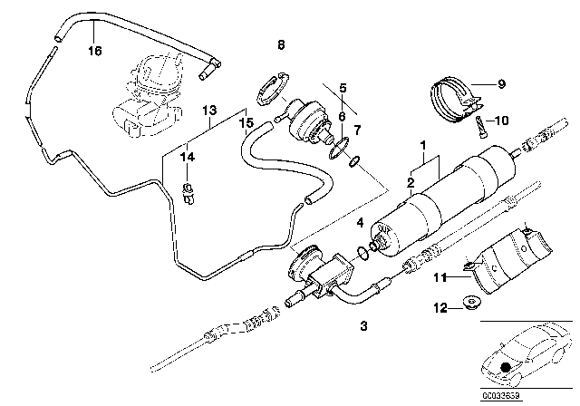 2000 BMW M5  Bracket Fuel Strainer Diagram for 51712693788
