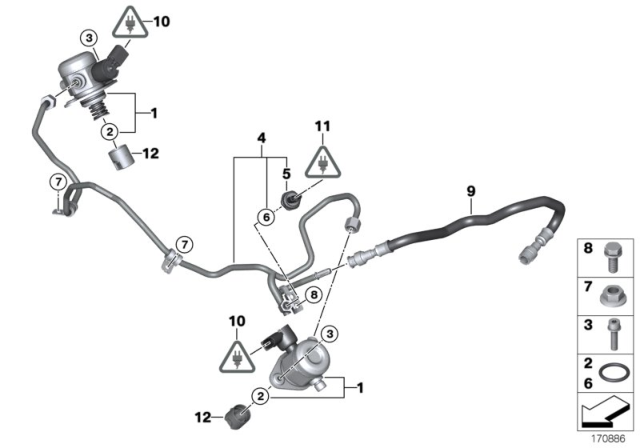 2014 BMW X6  Fuel Feed Line Diagram for 13537622850