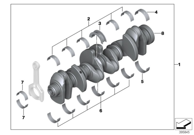 2017 BMW X5  Engine Crankshaft Diagram for 11217580483