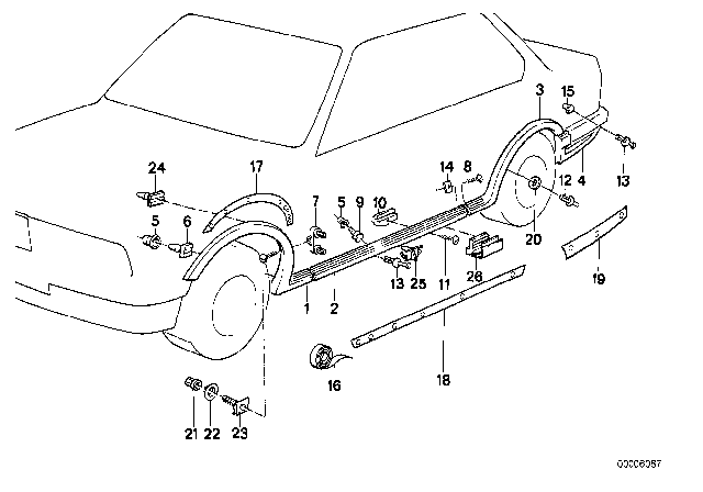 1988 BMW 325ix Grommet, Green Diagram for 51711932996